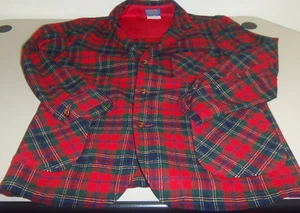 MEN'S VTG PENDLETON WOOL BLAZER MACLEAN TARTAN RED GREEN PLAID JACKE SIZE LARGE - Picture 1 of 6