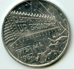 Mardi Gras Doubloon Krewe of Cleopatra 1982 aluminio - Imagen 1 de 2