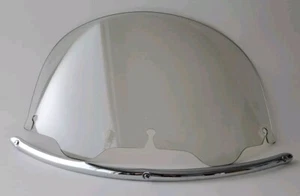 96-2013 HARLEY DAVIDSON WINDSCREEN WINDSHIELD 091009 FLHT FLHX CHROME TRIM - Picture 1 of 11