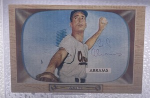 1955 Bowman #55 Cal Abrams Signed Card Autograph Orioles