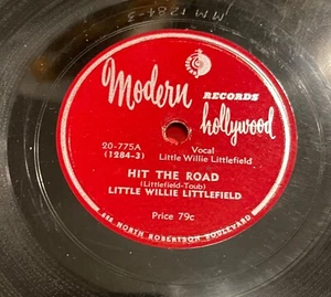 LITTLE WILLIE LITTLEFIELD Hit the Road / Trouble Around Me MODERN 20-775 VG HEAR - Picture 1 of 4