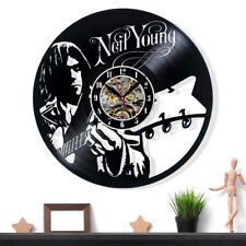 Neil Young Vinyl Wall Clock Art Home Decor Gift for Birthday Holiday Christmas