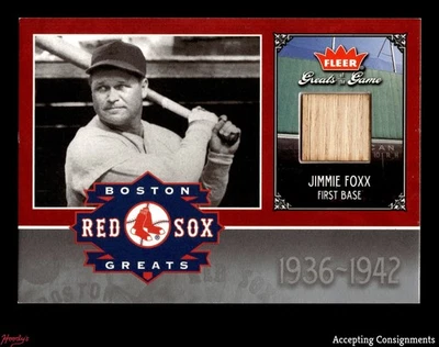2006 Greats of the Game Red Sox Greats Jimmie Foxx Bat SP /99* GAME USED BAT - Image 1 of 2