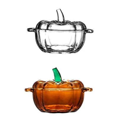 Glass Candy Dish with Lid Container Cookie Jar for Home Decor Fall Wedding - Image 1 of 2