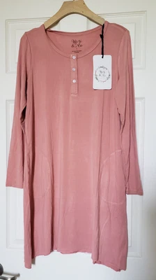 Kozi & Co. 女式粉色竹制睡眠连衣裙/礼服 - S 码 - 全新带标签 — 第 1/4 张图片