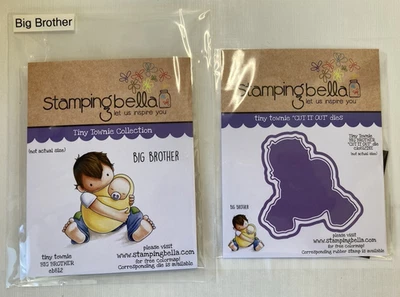 Stamping Bella-Big Brother-Rubber Cling Stamp & Die-Tiny Townie Collection-#2127 - Image 1 of 4
