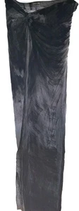 Helmut Lang Twist Slit Maxi Skirt Gray White Marble Abstract Print Stretch S - Picture 1 of 10