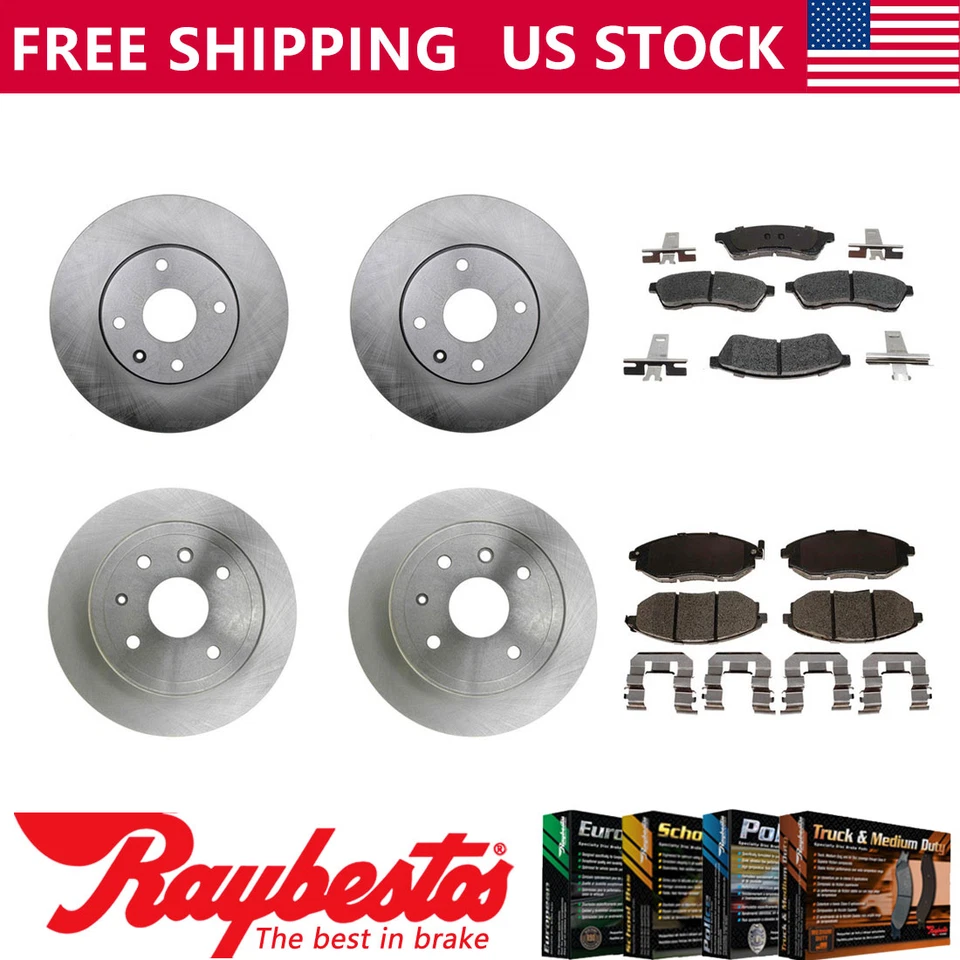 For 2004-2006 Suzuki Verona Front Rear Brake Rotors & Ceramic Brake Pads - Image 1 of 4