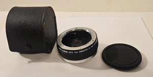 Super Albinar Auto Tele Converter 2X mit Abdeckungen für Olympus OM mit Tasche - Bild 1 von 4
