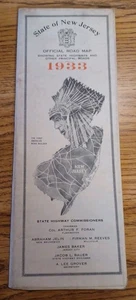 1933 State of New Jersey Official Road Map State Highways Other Principal Roads - Picture 1 of 6
