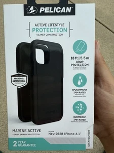Pelican Marine Active Case for iPhone 12 and iPhone 12 Pro (6.1") - Black - Photo 1 sur 3