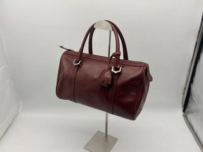 Cartier Mini Boston Bag Must Line Bordeaux Stylish Design Auth From Japan RIN - Image 1 of 4