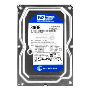 WD CAVIAR BLUE 80GB 7.2K 8MB SATA II 3.5'' WD800AAJS - Afbeelding 1 van 3