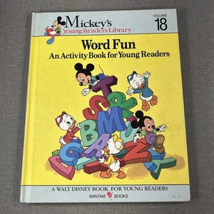Mickey's Young Readers Library Volume 18 Word Fun 1990 Disney Hardcover Book - Picture 1 of 9