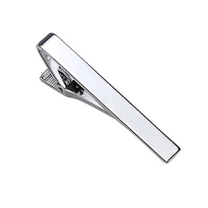 Tie Clip Set for Men Long Style Square Edge Necktie Bar Formal Business Use - Picture 1 of 10