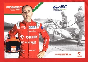 PREMA ORLEN ORECA 07 LMP2 #9 Robert Kubica OFFICIAL DRIVER CARD cm18x12 WEC 2022 - Imagen 1 de 2