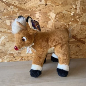 Vintage Rudolph das Rentier mit der roten Nase Plüsch neu mit Etikett 1999 - Bild 1 von 10