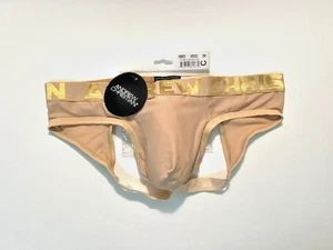 Andrew Christian Size XL Air Mesh Polyamide Athletic Supporter/Jock - Sand/Gold - Picture 1 of 12