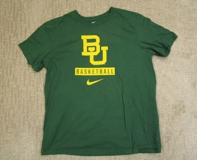 Baylor Bears Shirt Men Extra Large Green Nike NCAA College Basketball Tee Swoosh - Image 1 of 4