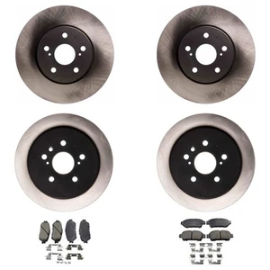 Advics Front and Rear Rotor Akebono ProACT Ceramic Disc Brake Pad Kit for Sienna - Picture 1 of 1