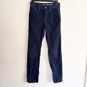 Gap Kids Sz 16 Slim 90's Original Straight Navy Blue Corduroys Classic Uniform - Picture 1 of 11