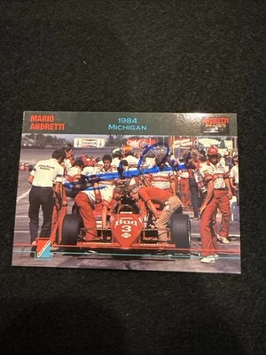 Mario Andretti Autographed 1984 Michigan 500 Card Signed Auto Legend Driver - Image 1 of 3
