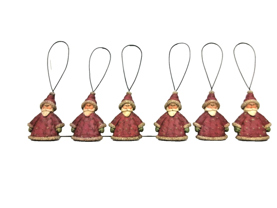 Juego de 6 mini adornos de Santa - Nuevo de Blossom Bucket #19661 Foto 1 de 4