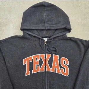 Texas longhorns Mens Size L Grey Embroidered University hoodie - Picture 1 of 6