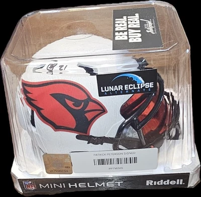 Mini casco firmado por Patrick Peterson eclipse lunar AUTENTICACIÓN BECKETT Foto 1 de 4