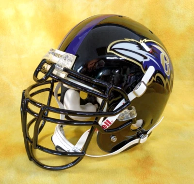 Casco de fútbol americano Throwback Baltimore Ravens súper personalizado tamaño completo YXL R. Lewis Foto 1 de 4