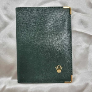 Genuine Vintage Rolex Watch 0068.08.05 Green Leather Card Wallet Passport Holder - Picture 1 of 22