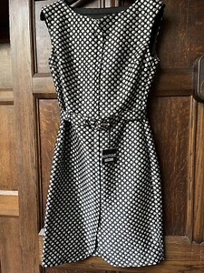 Boutique Moschino Dress- Polka Dots (Silver on Black) XS /UK 8. RRP £425 - Picture 1 of 12