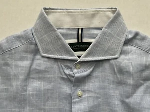 KENT & CURWEN 100% LINEN SPREAD-COLLAR TAILORED FIT SHIRT - XL - Picture 1 of 8