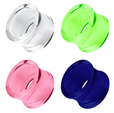 Ohr Piercing Schmuck Flesh Tunnel Eyelet Hider Retainer Plug Acryl in 6-16mm - Bild 1 von 2