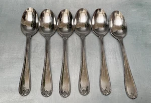 6 Lenox Tudor Perlen Augusta Oval Platz/Suppenlöffel 7 1/8 Zoll - Bild 1 von 2