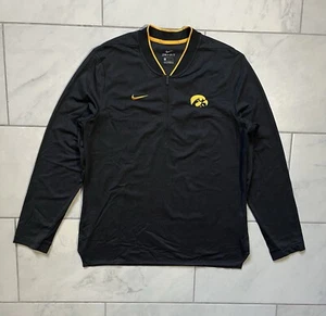 Nike Iowa Hawkeyes Sweatshirt Large Gray Mens Lined 1/3 Zip Pullover Sweatshirt - Picture 1 of 18