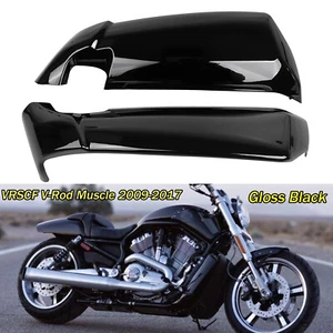 2009-2017 For Harley VRSCF V-Rod Muscle Radiator Side Panels Gloss Black - Picture 1 of 14