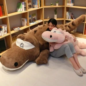100-230cm Crocodile Skin Plush Toy Coat Unstuffed Empty Doll Cushion Pillow Gift - Picture 1 of 28