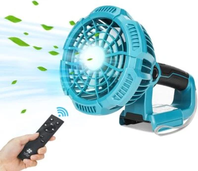 For Makita Jobsite Fan Cordless Fan 14.4-20V Li-Ion Battery USB Light Remote - Image 1 of 4