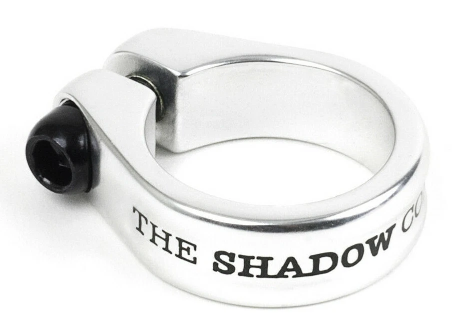 SHADOW CONSPIRACY BMX BICICLETA BICICLETA TIJA DE SILLÍN ABRAZADERA 1 1/8" SUBROSA PLATA NUEVO Foto 1 de 4