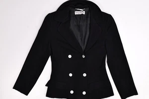 DOLCE & GABBANA Blazer Black Double Breasted Jacket Coat Buttons Sz 38 - Picture 1 of 13