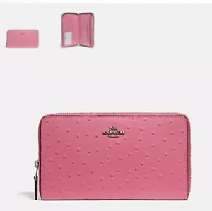 Coach F39885 Embossed Continental Wallet, SV/Strawberry - Picture 1 of 6