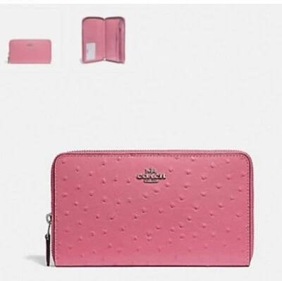 Coach F39885 Embossed Continental Wallet, SV/Strawberry - Image 1 of 4
