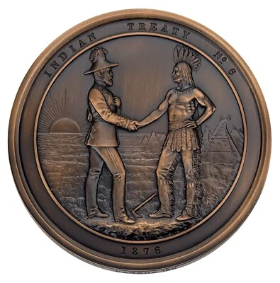 Venta al por mayor Lote de DIEZ - Canadá 1876 Bronce Tratado Indio Medalla Restrike - Antiguo Foto 1 de 4
