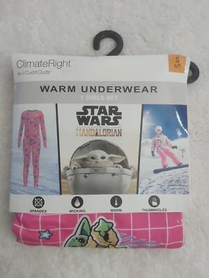  Ropa interior térmica Star Wars Climate Right de Cuddl Duds para niñas talla S (6-7)  Foto 1 de 3
