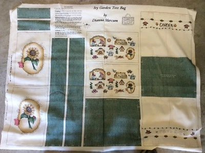 DIANNA MARCUM IVY GARDEN TOTE BAG PANEL - Image 1 of 4