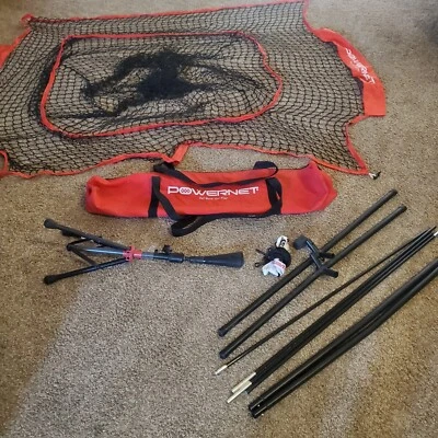 Net/Tee Practice Baseball Softball Pitching Hitting Screen Batting Bow Frame  - Image 1 of 4