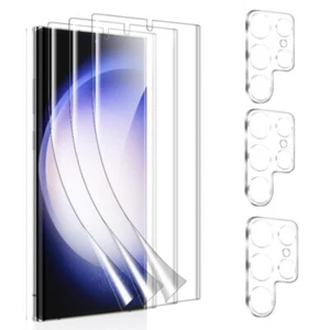 Hydrogel Screen Protector Camera Lens Protector for Samsung S24 Ultra Plus S23 - Photo 1 sur 12