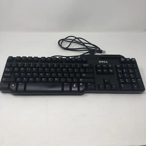 Dell Keyboard USB wired model SK-3205 Tested Used with Card Reader - Picture 1 of 8