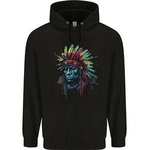 Native American Demon Indian Biker Childrens Kids Hoodie - Picture 1 of 3
